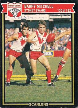1987 Scanlens VFL #130 Barry Mitchell Front